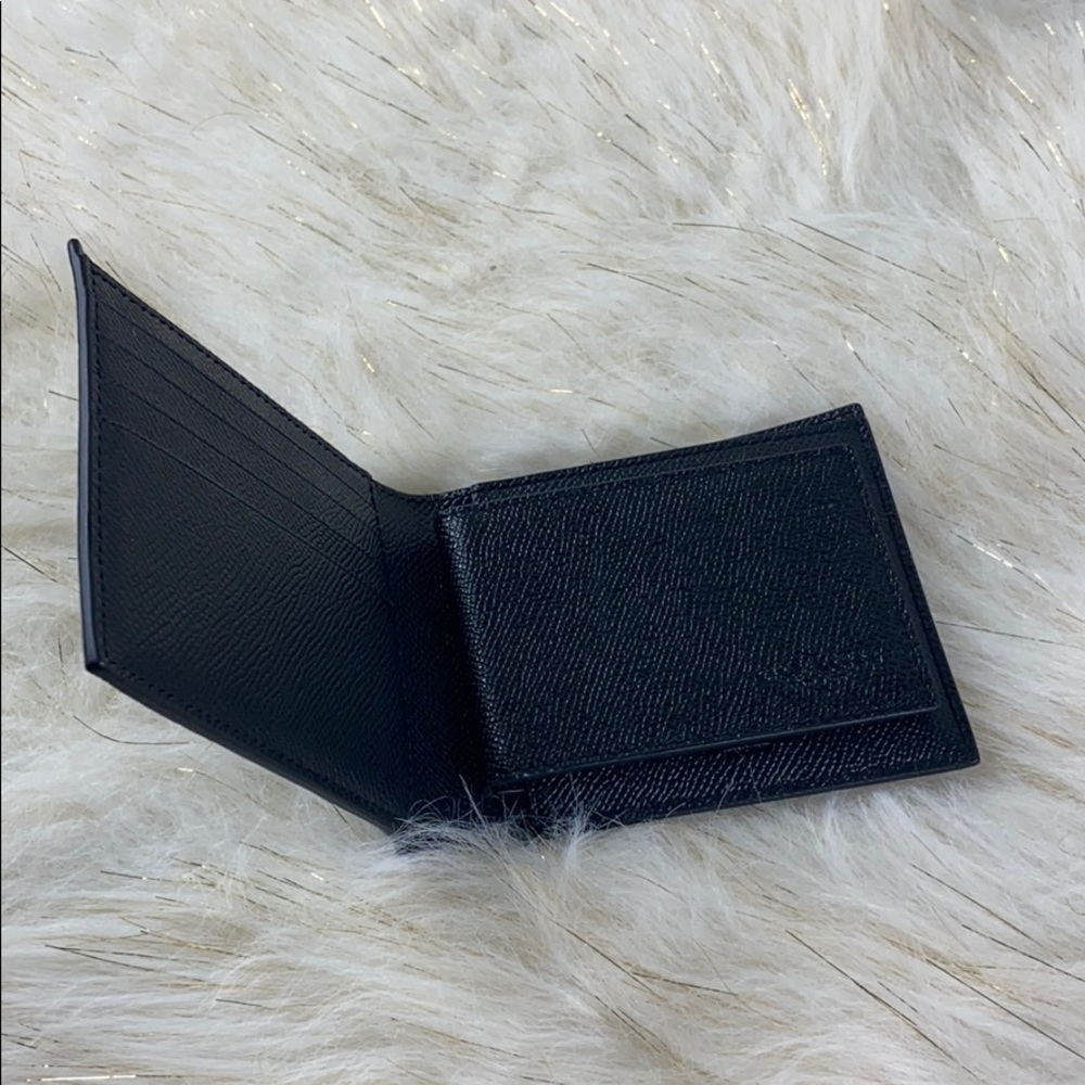 COACH COMPACT ID CROSSGRAIN LEATHER MEN’s WALLET - Picture 3 of 8